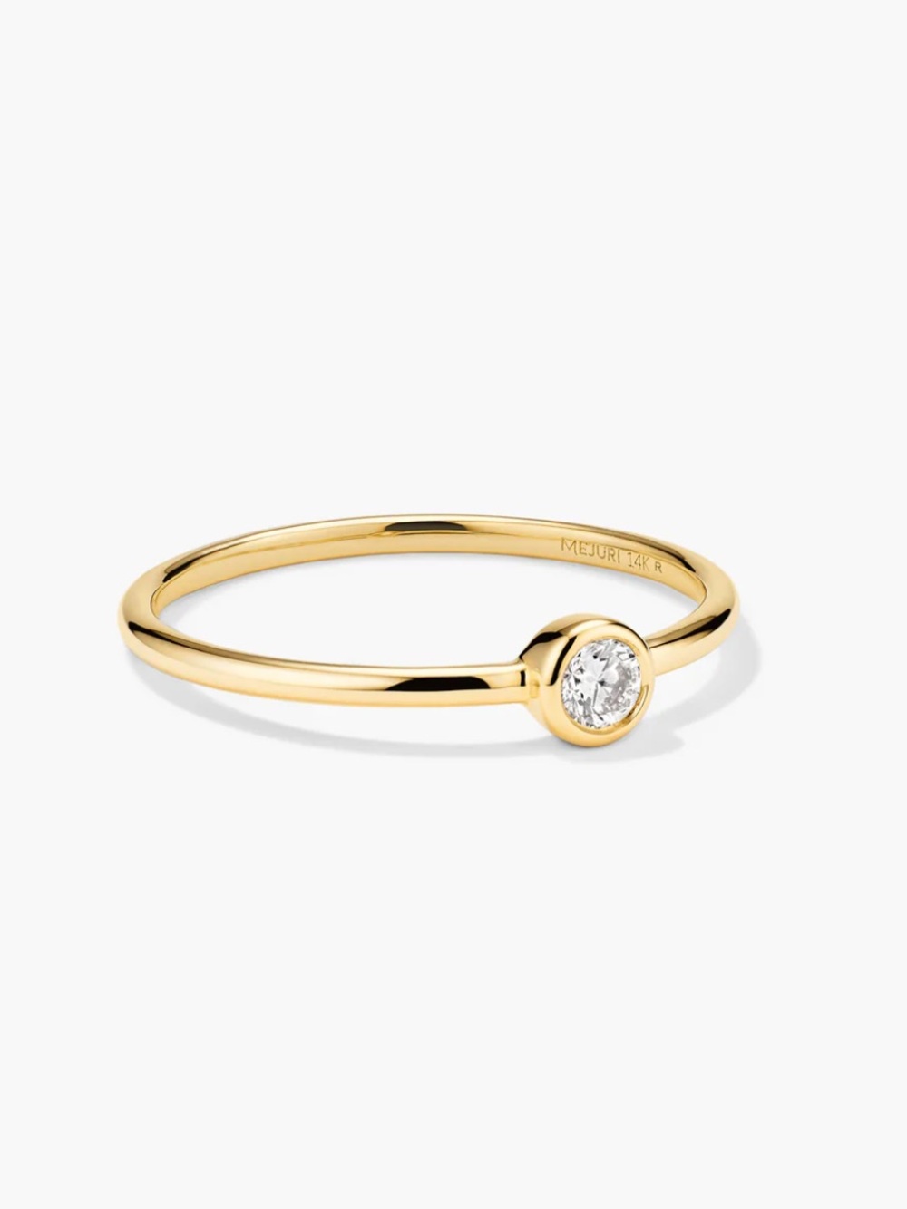 Mejuri Lab Grown Diamond Solo Ring Gold